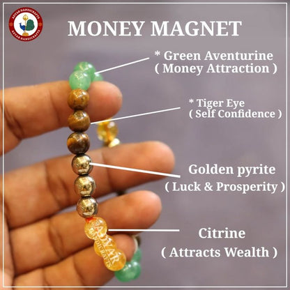 Pure 24 Caret Crystal Money Magnet Bracelet (Pack of 2)